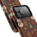 Snowman & Gingerbread Tough iPhone Case (MagSafe compatible)  Shamo's