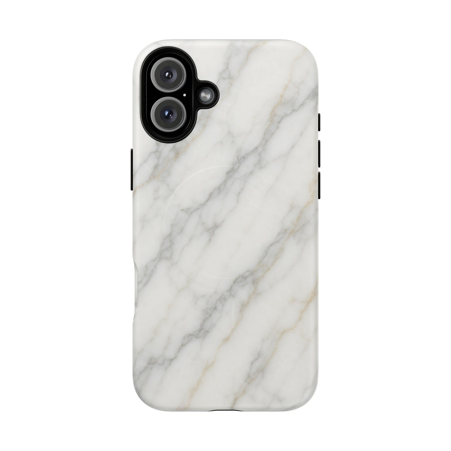 Classic White Marble iPhone Case with MagSafe - Shamo's