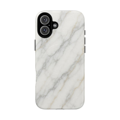 Classic White Marble iPhone Case with MagSafe - Shamo's