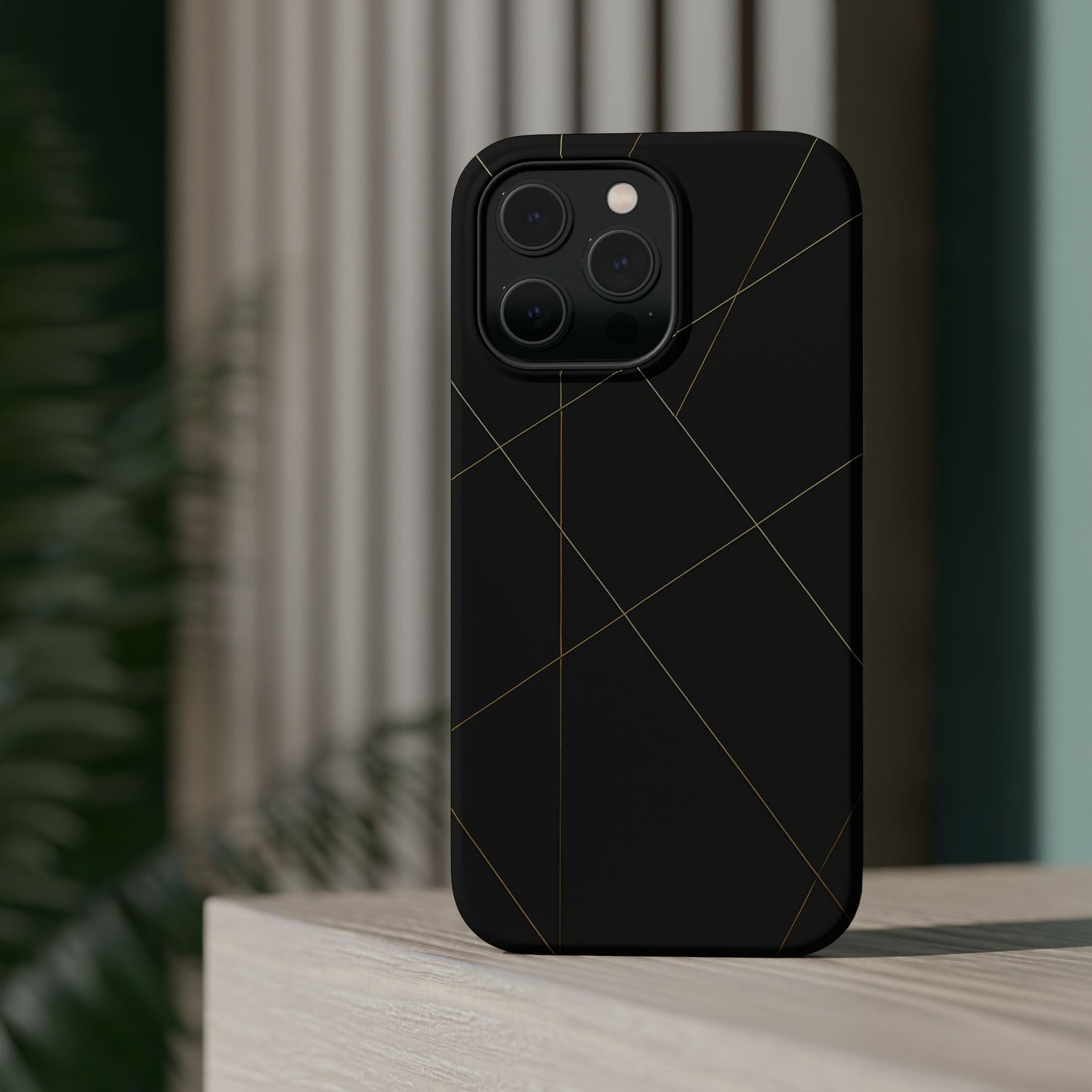 Black Geometric Design iPhone Case | MagSafe  Shamo's