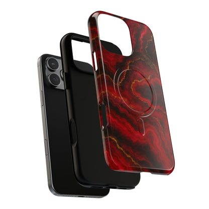 Red Marble iPhone Case with MagSafe
