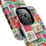 Vintage Romantic Love Stamp iPhone Case | Tough Protection + MagSafe