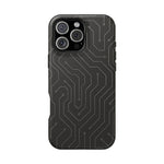 Black Circuit Board Design iPhone Case | MagSafe  Shamo's iPhone 16 Pro Max / Matte