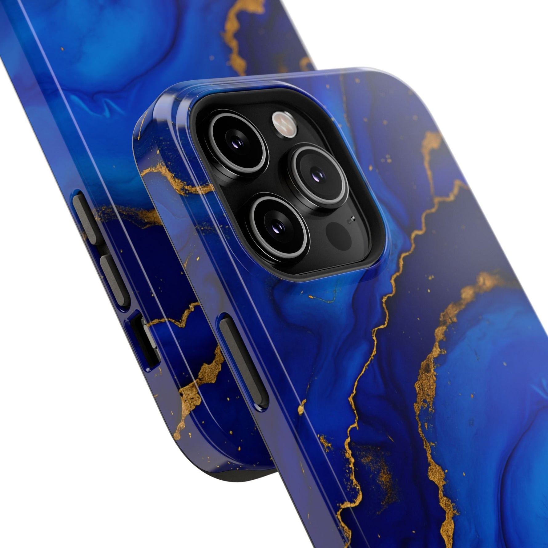 Blue Gold Marble Phone Case  Shamo's