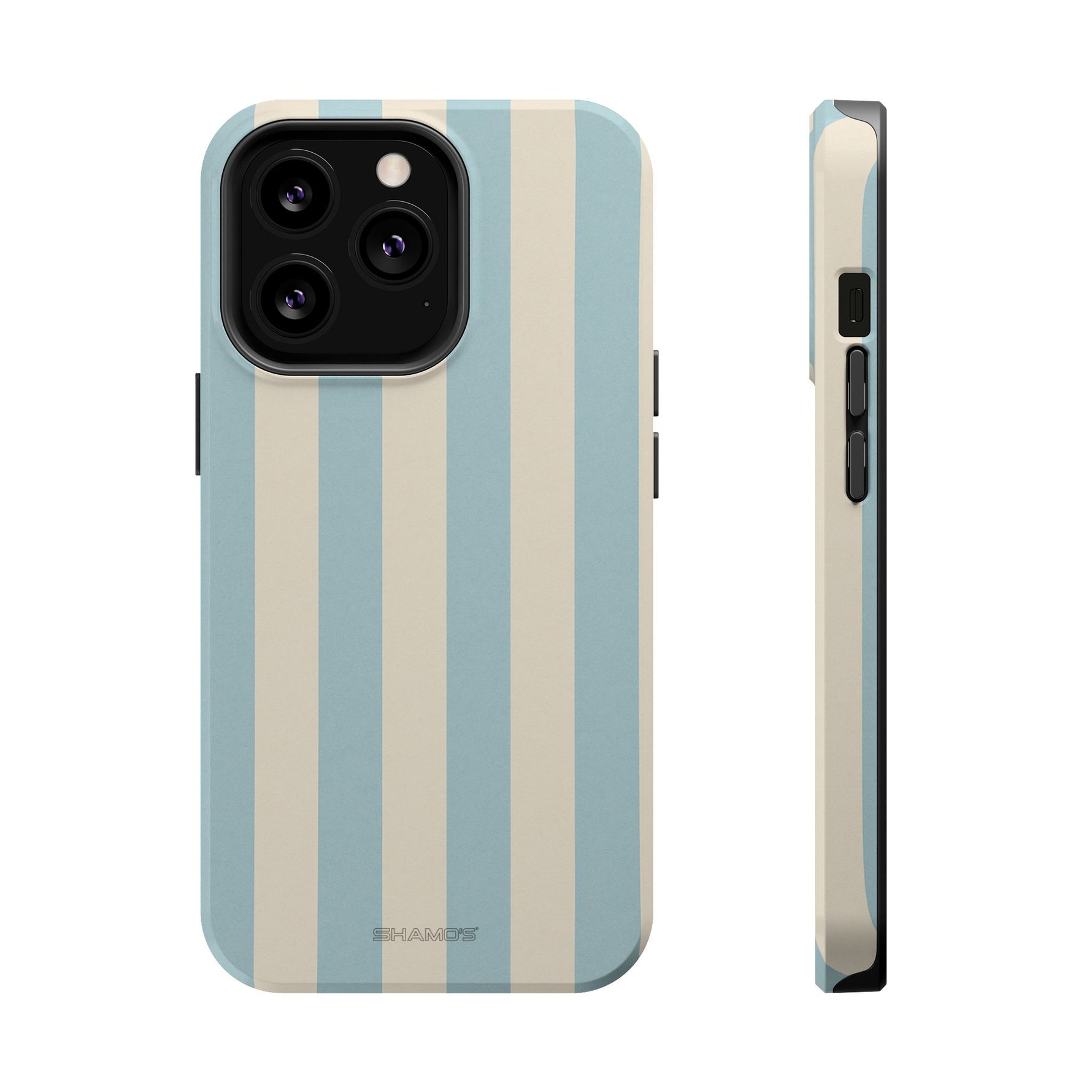 Blue Strips Pattern iPhone Case Compatible with MagSafe