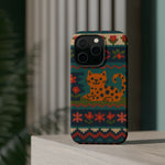 Cozy Knit Leopard Pattern Sweater Holiday Theme iPhone Case with MagSafe compatibility  Shamo's
