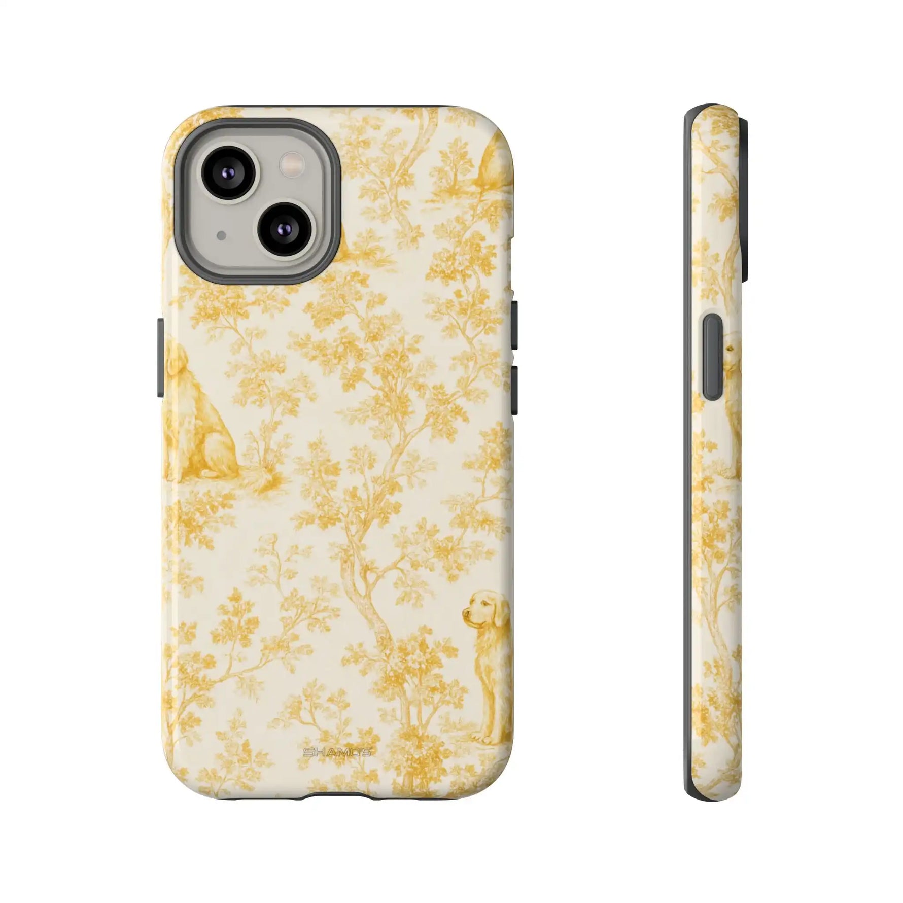 Golden Retriever Pattern Phone Case — Impact Resistant Tough Cases