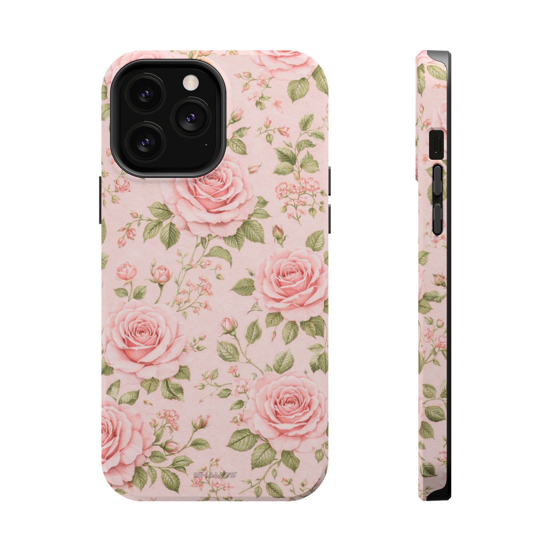 Floral Rose Magnetic Impact-Resistant Phone Case — MagSafe Compatible