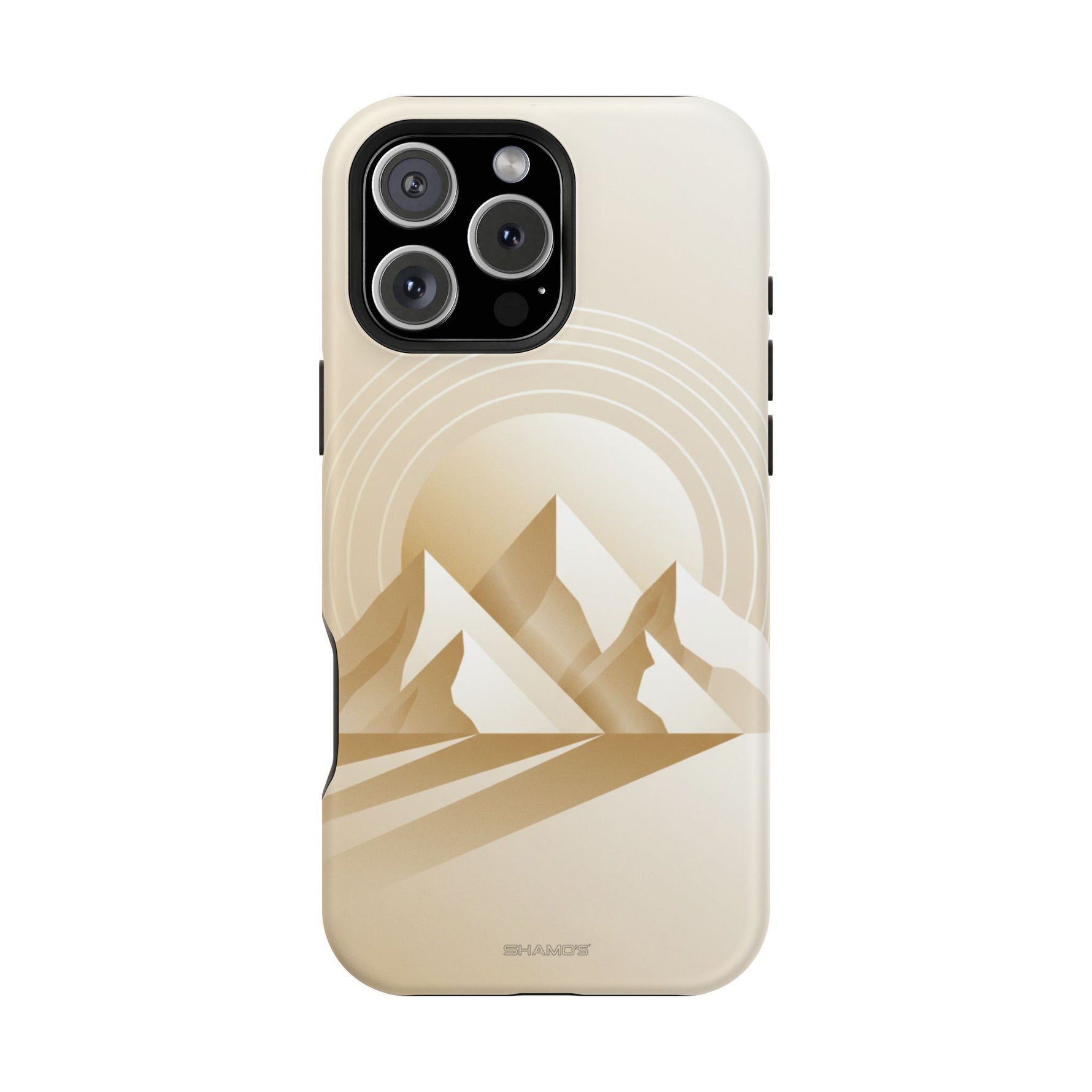 Minimalist Mountain Abstract Landscape iPhone Case with MagSafe Compatibility