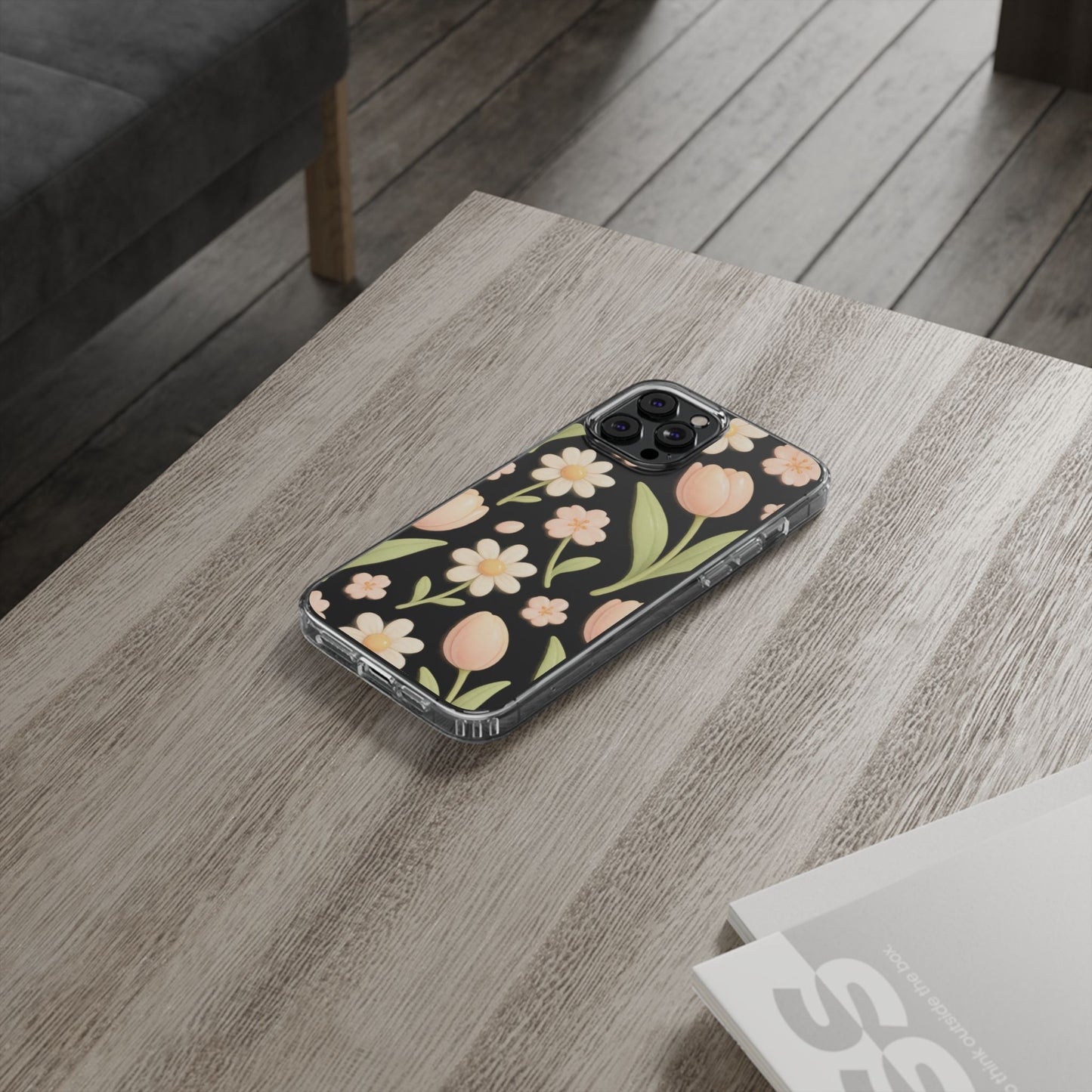 Floral Impact-Resistant Clear iPhone Case - Shamo's