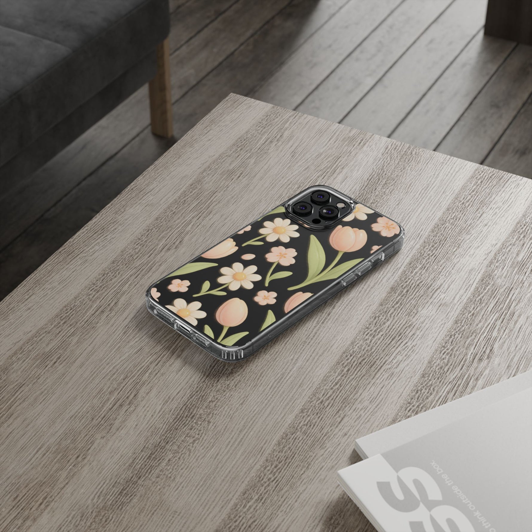 Floral Impact-Resistant Clear iPhone Case - Shamo's
