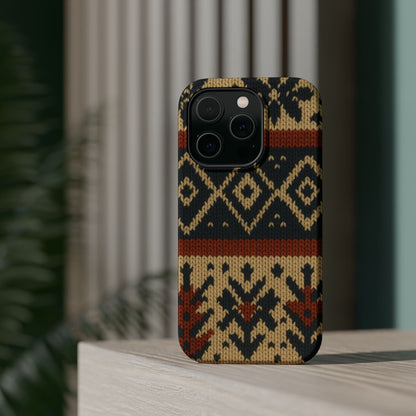 Nordic Knit Pattern MagSafe Impact-Resistant iPhone Case
