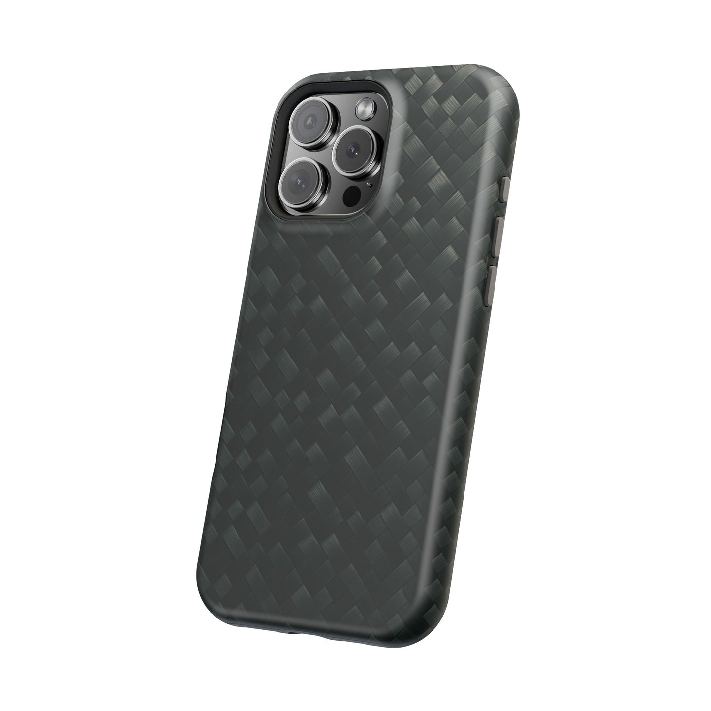 Dark Carbon Fiber Texture Magnetic Impact-Resistant iPhone Case | MagSafe compatible  Shamo's