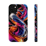 Liquid Aurora MagSafe Phone Case – Colorful Chrome-Effect Swirls | Glossy