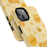 Cute Honey Teddy Bear iPhone Case — Yellow Bee & Honey Pot Design with MagSafe - Shamo's