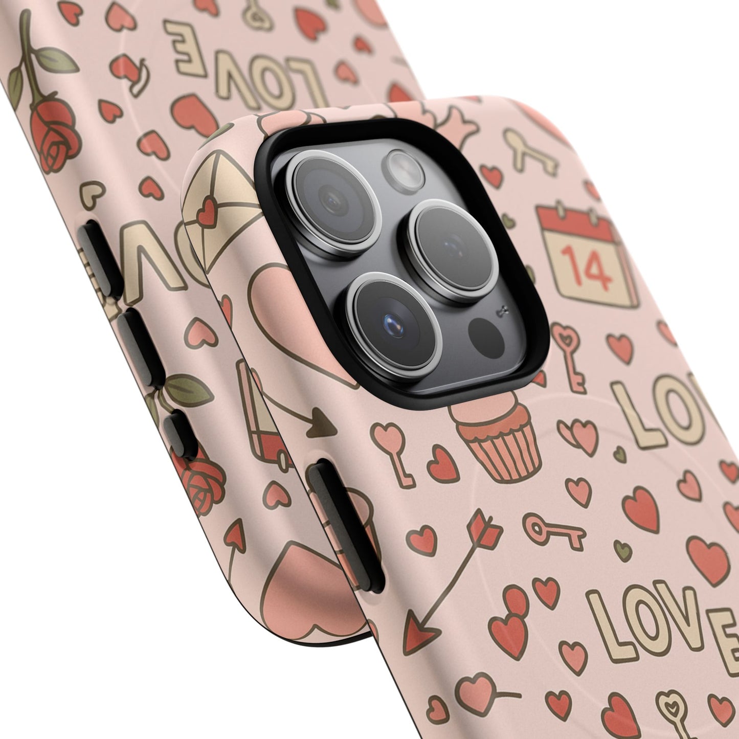 Sweet Love Pattern iPhone Case (MagSafe compatible)