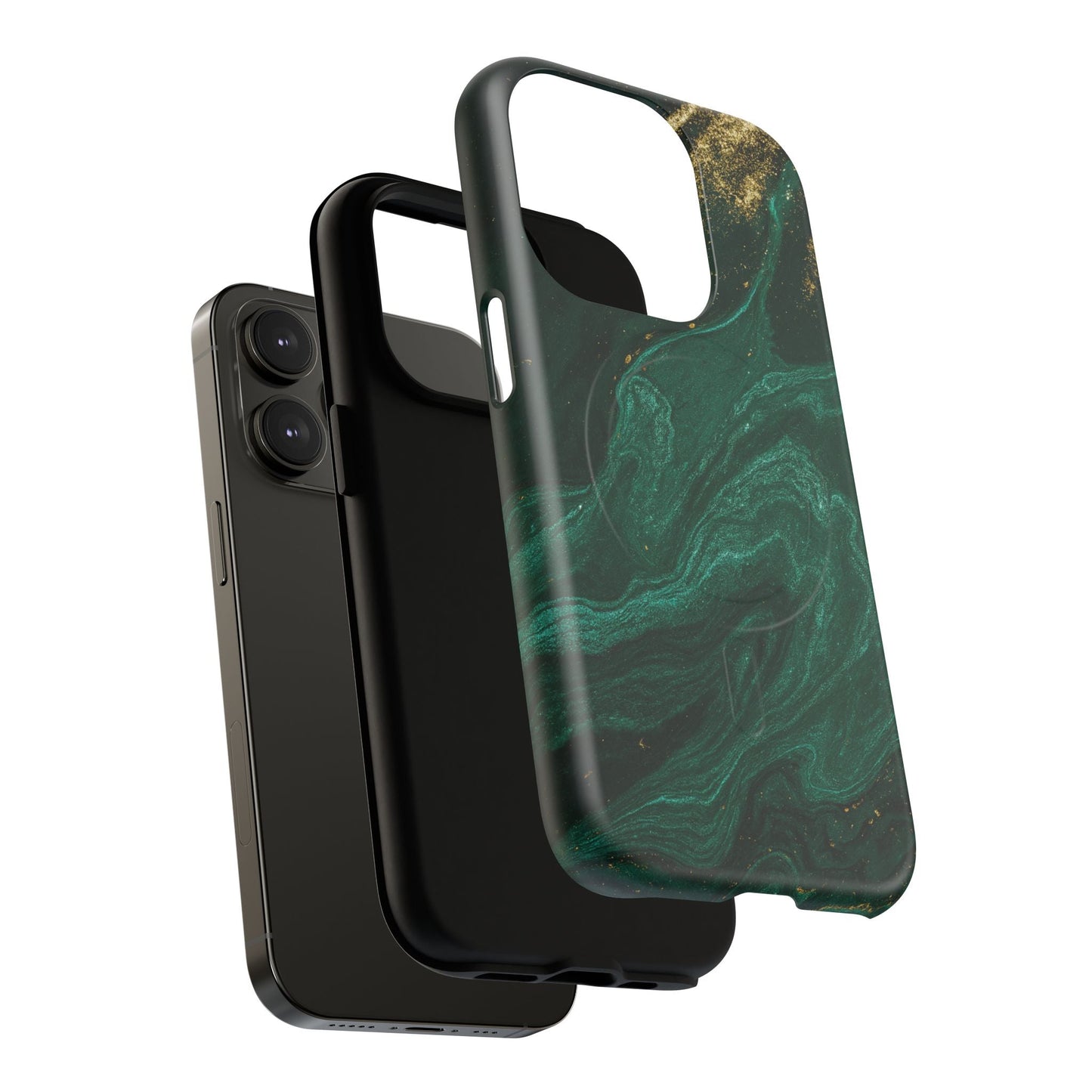 Emerald Marble with Gold Veins iPhone Case | with MagSafe  Shamo's