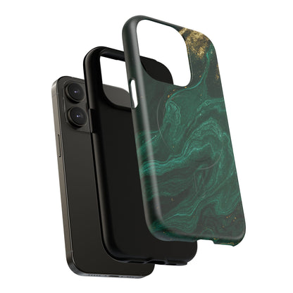Emerald Marble with Gold Veins iPhone Case | with MagSafe  Shamo's