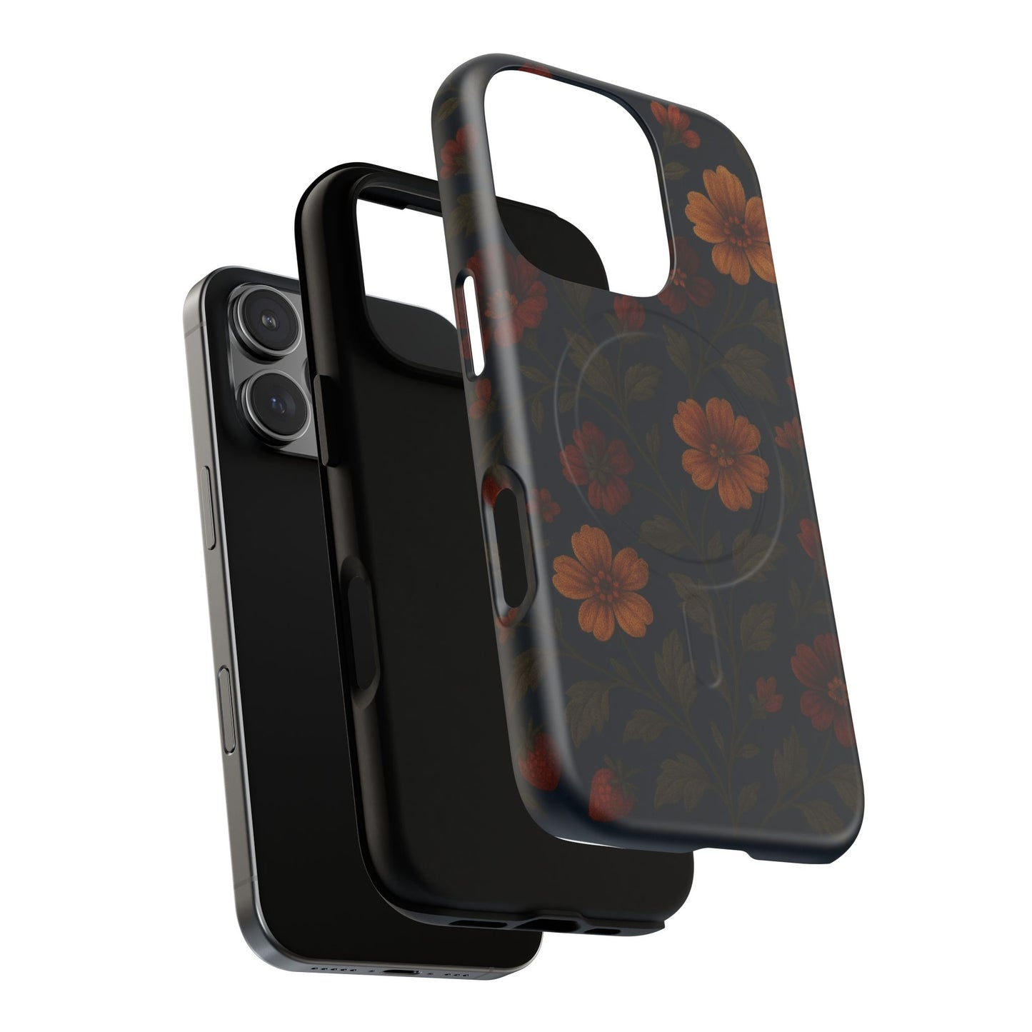 Floral Night Velvet iPhone Case - Works with MagSafe