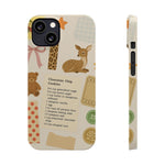 Slim iPhone Case — Cozy Baking & Teddy Pattern (Recipe, Deer, Buttons)  Shamo's iPhone 13