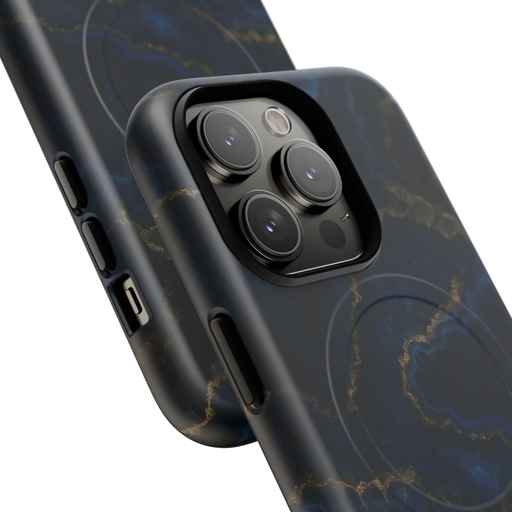Midnight Marble iPhone Case with MagSafe - iPhone 17 / Glossy - Shamo's