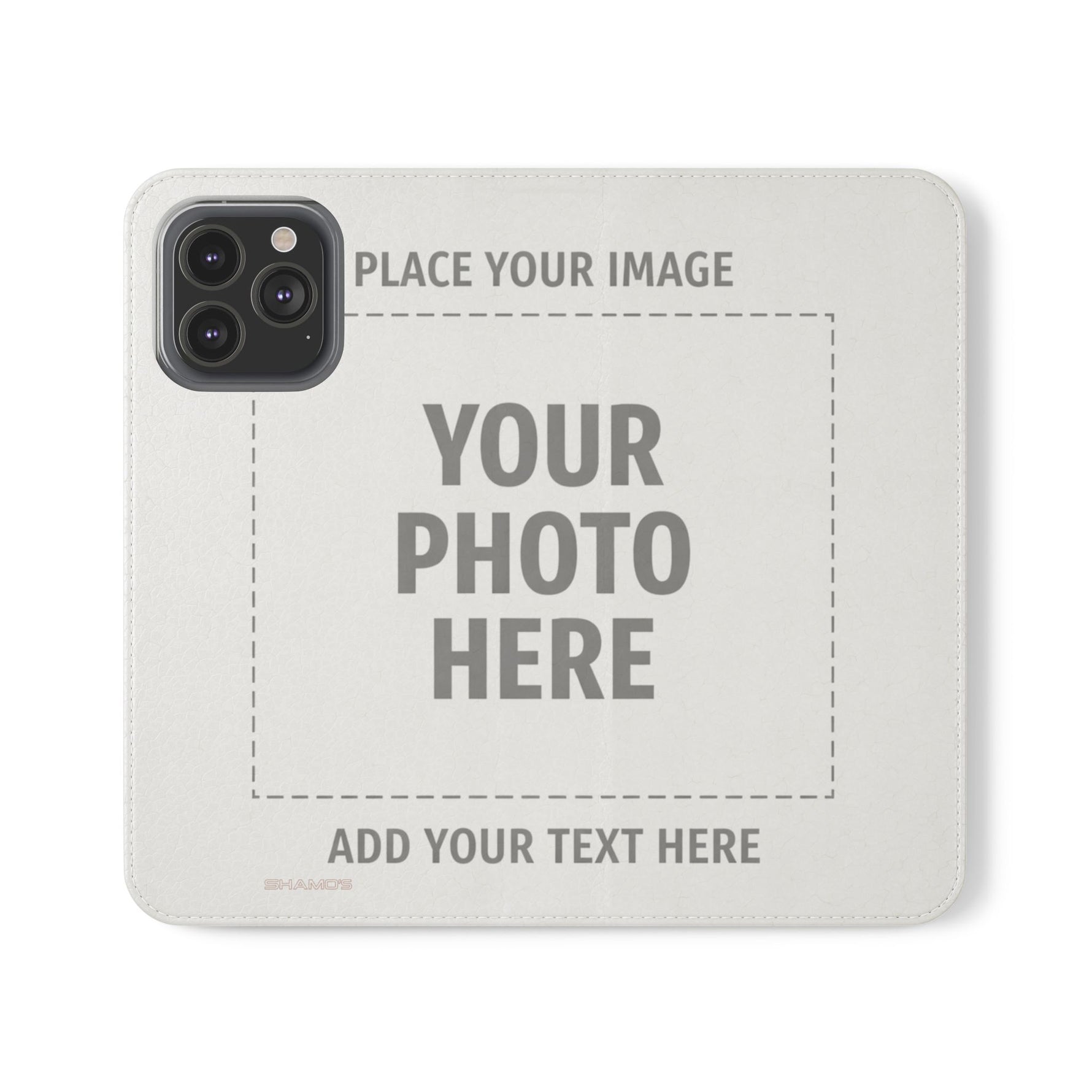 Personalized Flip Wallet Phone Case – Custom Photo & Text Wallet Cover