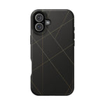 Black Geometric Design iPhone Case | MagSafe  Shamo's iPhone 16 Plus / Matte
