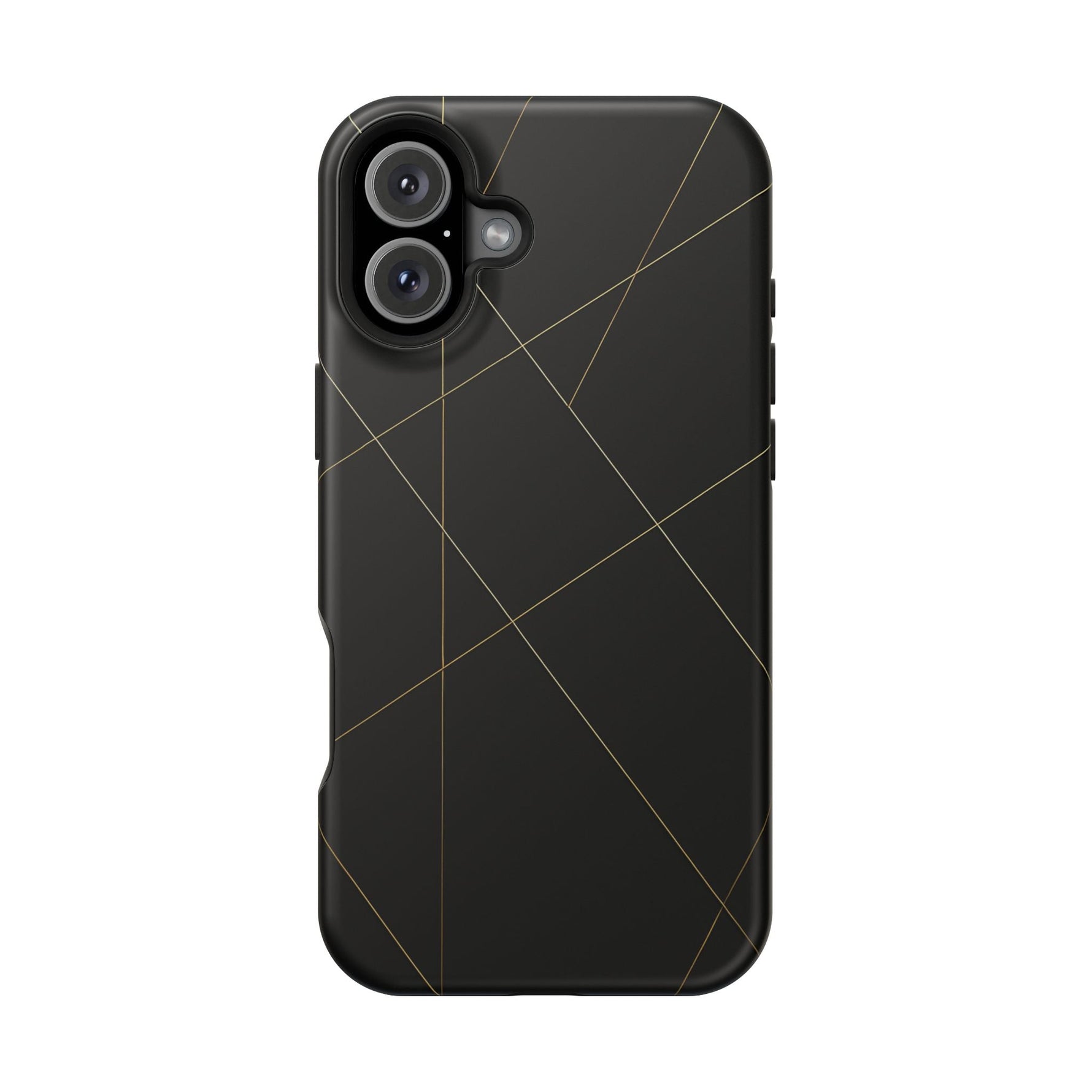 Black Geometric Design iPhone Case | MagSafe  Shamo's iPhone 16 Plus / Matte