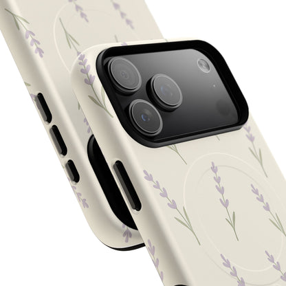 Lavender Minimal Bloom iPhone Case with MagSafe