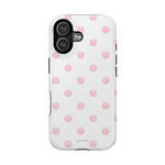 Pink Polka Dot Impact-Resistant Phone Case | MagSafe