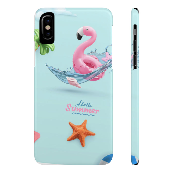 Slim Phone Cases with Hello Summer design