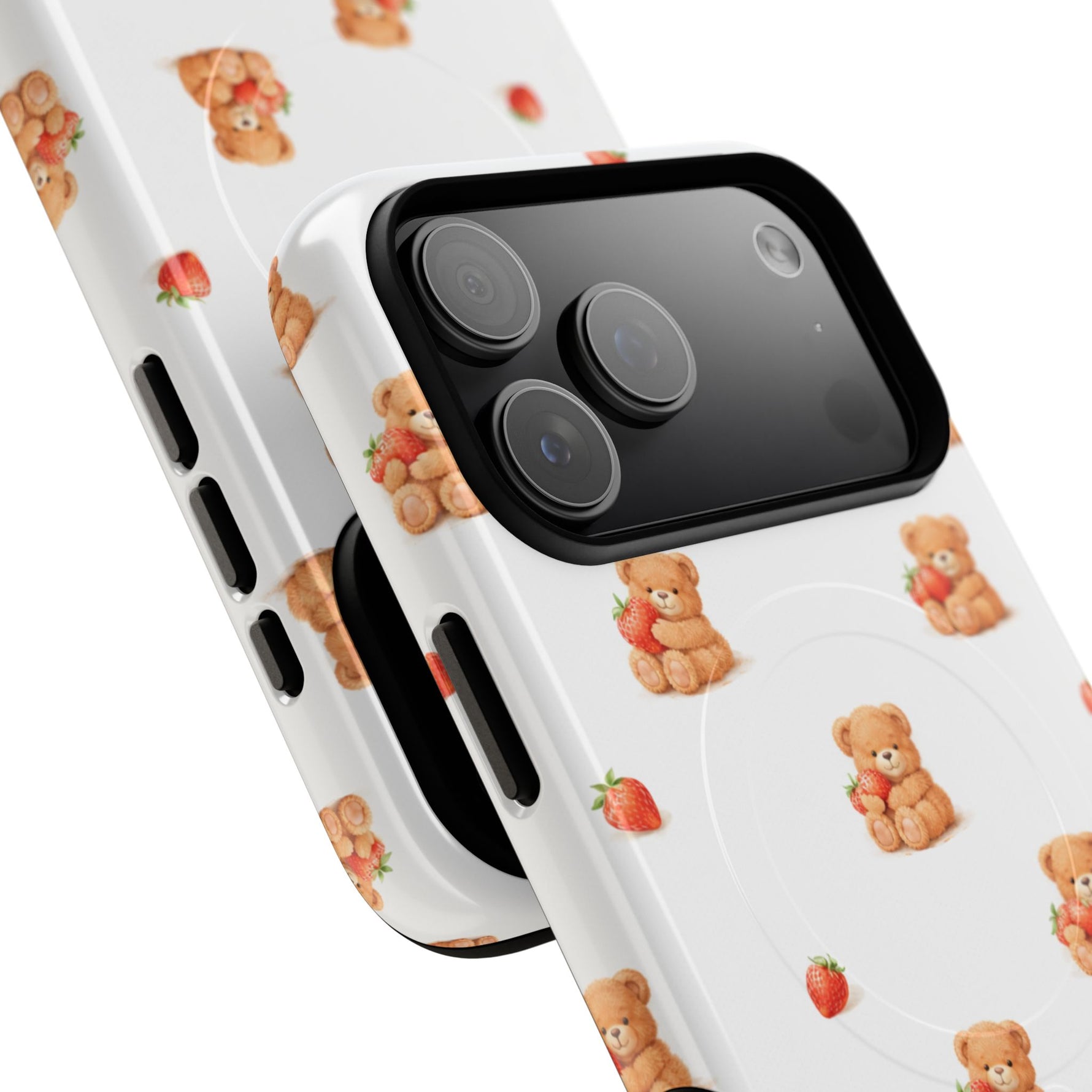 Strawberry Teddy iPhone Case with MagSafe