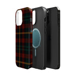 Plaid Impact-Resistant iPhone Case — Red Green Tartan Holiday Theme with MagSafe  Shamo's