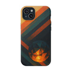 “Geometry of Becoming” Abstract iPhone MagSafe Case — Magnetic Impact-Resistant  Shamo's iPhone 15 Plus / Matte