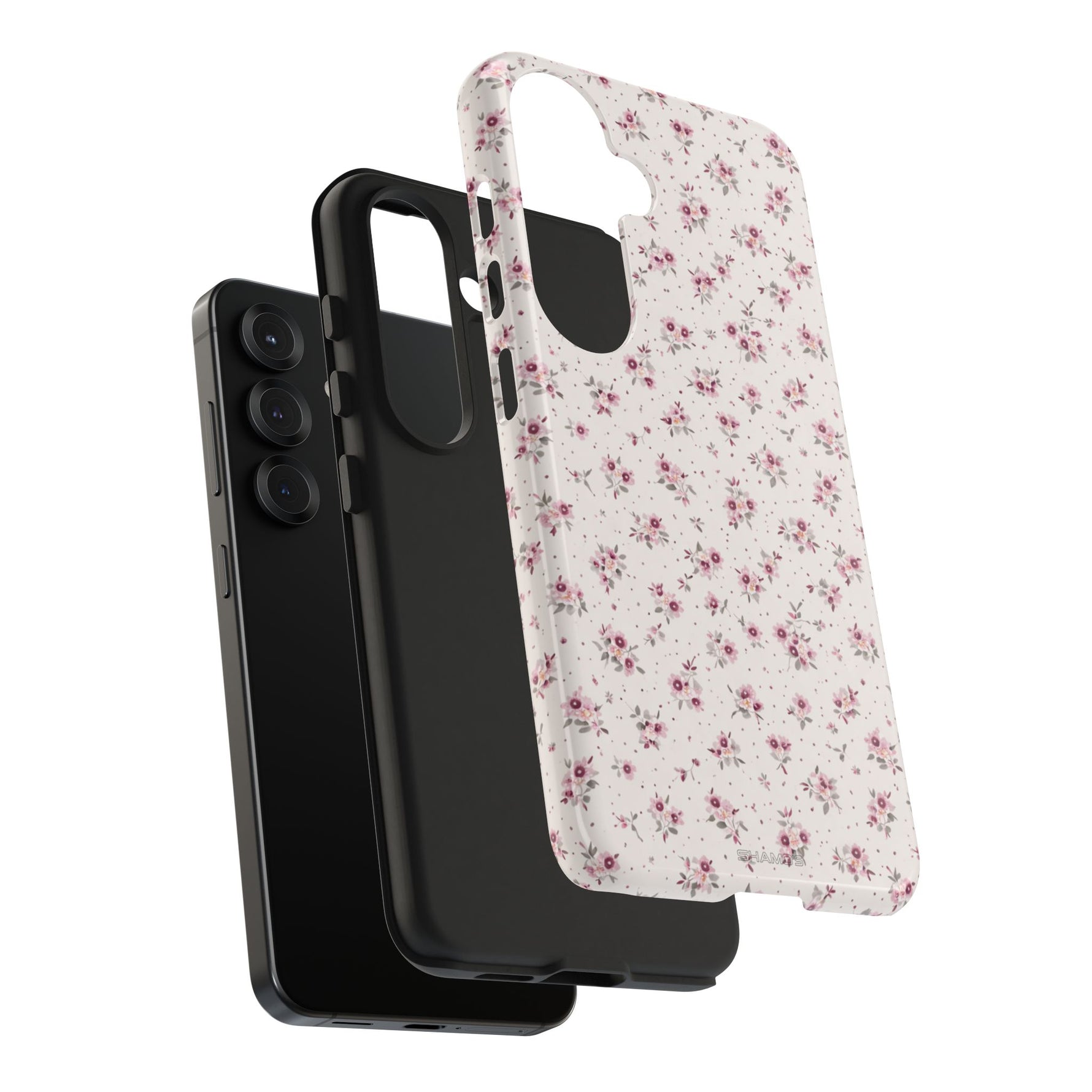 Rosebud Floral Tough iPhone Case — Pink Vintage Flower Protective Cover - iPhone 17 - Shamo's