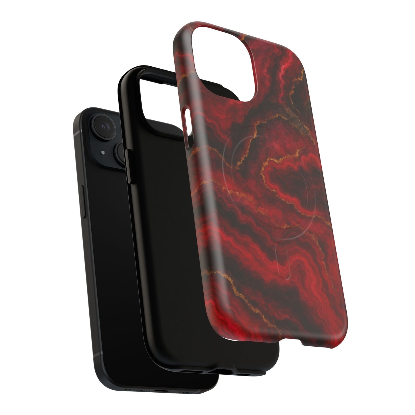 Red Marble iPhone Case with MagSafe - Shamo's