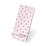 Pink Cherry Pattern Phone Stand — Portable Mobile Display Holder