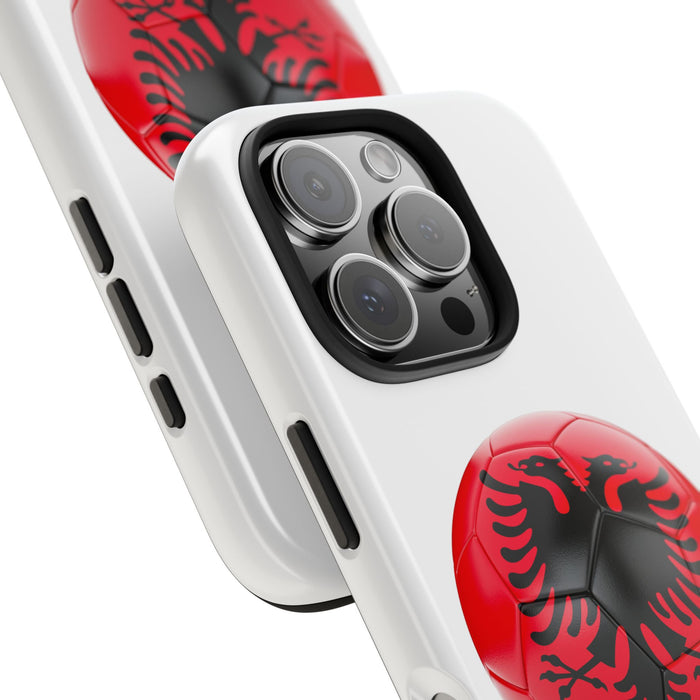 Tough Phone Cases with Albanian soccer flag