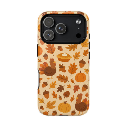 Thanksgiving-Themed Tough Magnetic iPhone Case | Compatible with MagSafe