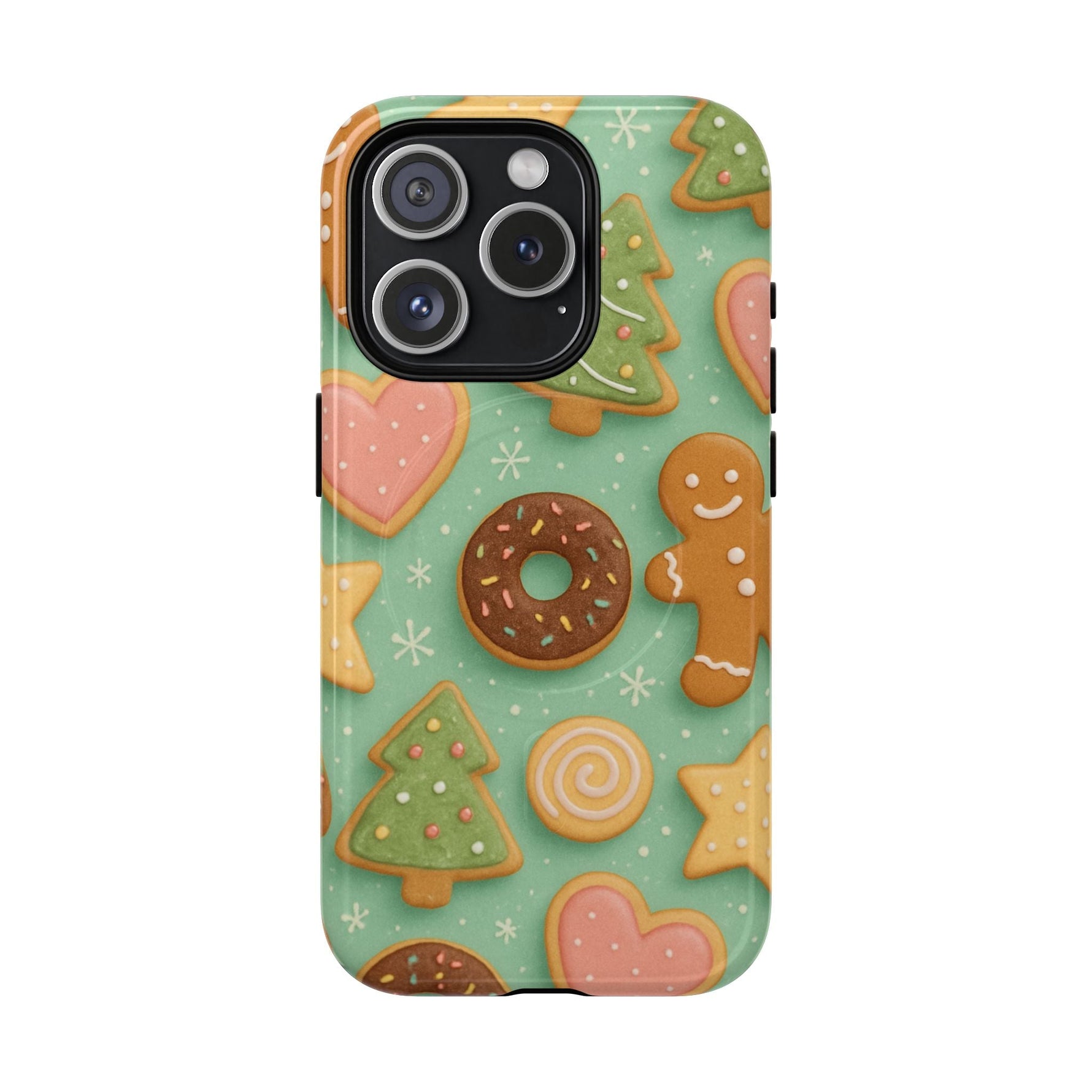 Holiday Cookie Pattern iPhone Case — MagSafe compatible  Shamo's iPhone 15 Pro / Glossy