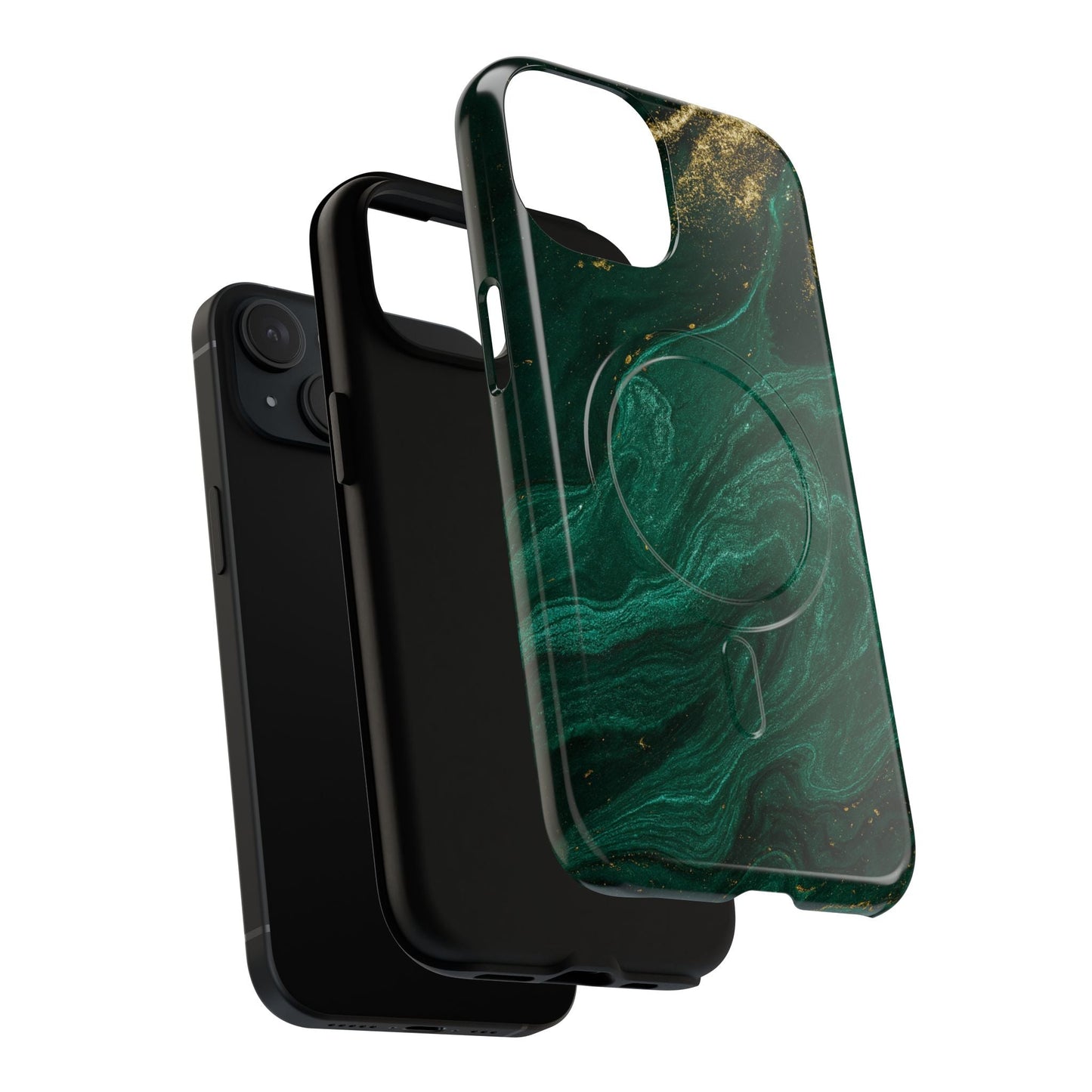 Emerald Marble with Gold Veins iPhone Case | with MagSafe  Shamo's