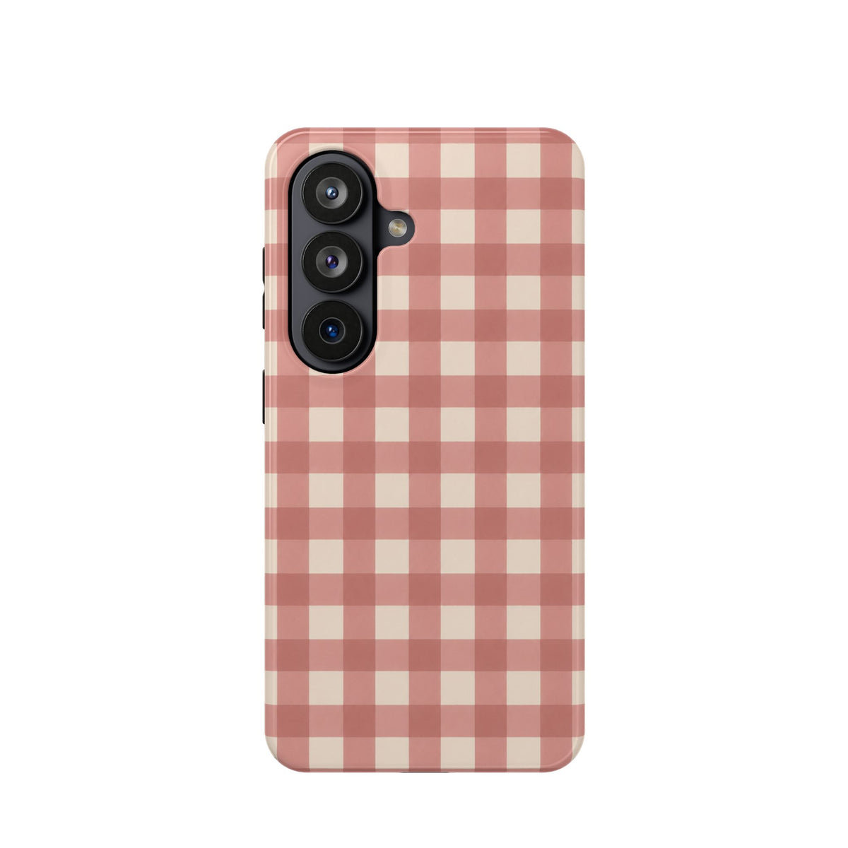 Prairie Gingham MagSafe Phone Case, glossy Samsung Galaxy S26, rear view