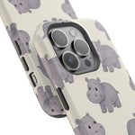Cute Tiny Hippo Magnetic Impact-Resistant Phone Case