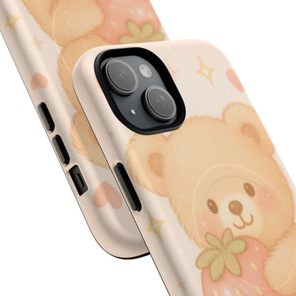 Strawberry Teddy iPhone Case with MagSafe