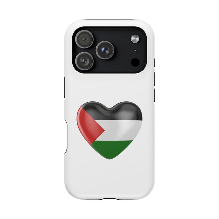 MagSafe Tough Cases with Palestinian flag in heart shape