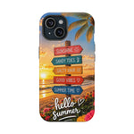Hello Summer Phone Case — Tropical Beach MagSafe Impact-Resistant Case