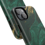 Emerald Marble with Gold Veins iPhone Case | with MagSafe  Shamo's