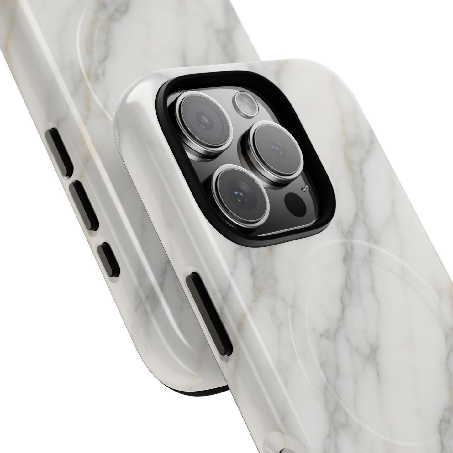 Classic White Marble iPhone Case with MagSafe