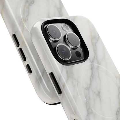Classic White Marble iPhone Case with MagSafe