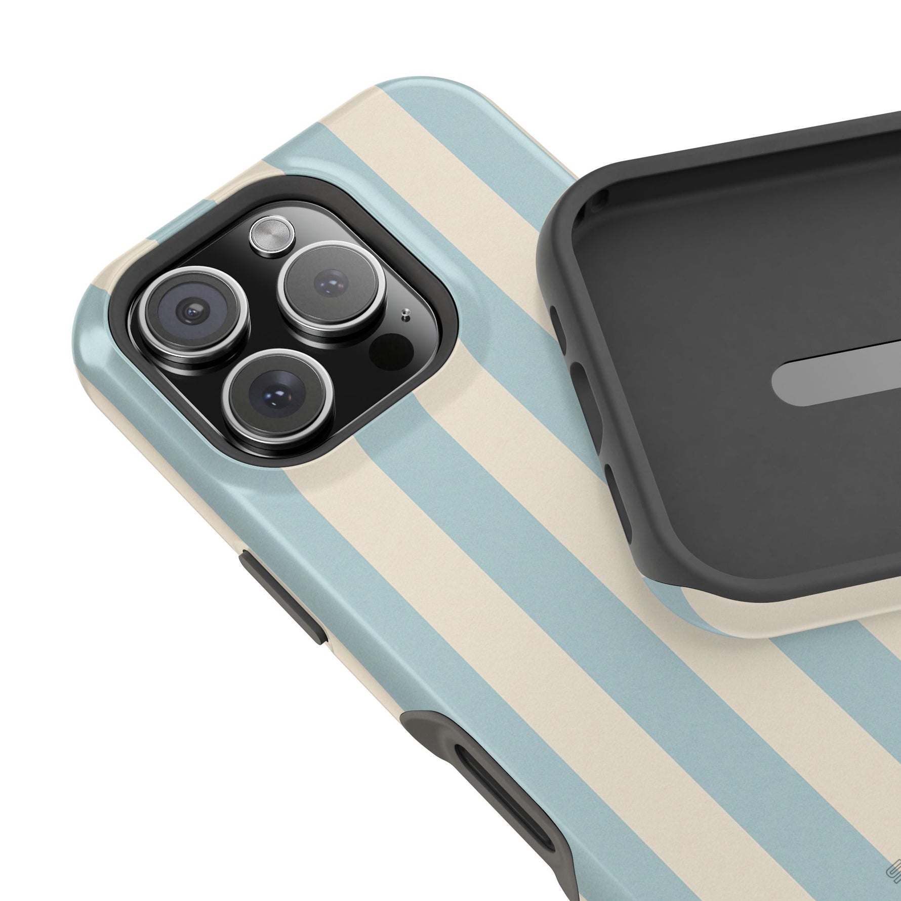Blue Strips Pattern iPhone Case Compatible with MagSafe